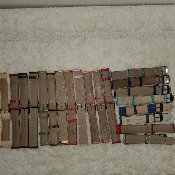 Authentic Michele Watch Band Lot of 20 Plus Unbranded Bands 36-Good Quality! - Picture 4 of 14